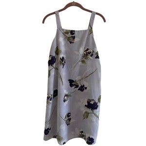 Cinnamon girl hawaii boutique size XS floral halter dress with tie in back blue